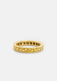 Asscher Half Bezel Yellow Diamond Ring