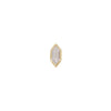 Mini Elongated Hexagon Diamond Threaded Flat Back Earring | .30GMS .12CT | Single