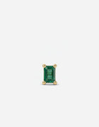 Mini Baguette Emerald Threaded Flat Back Earring