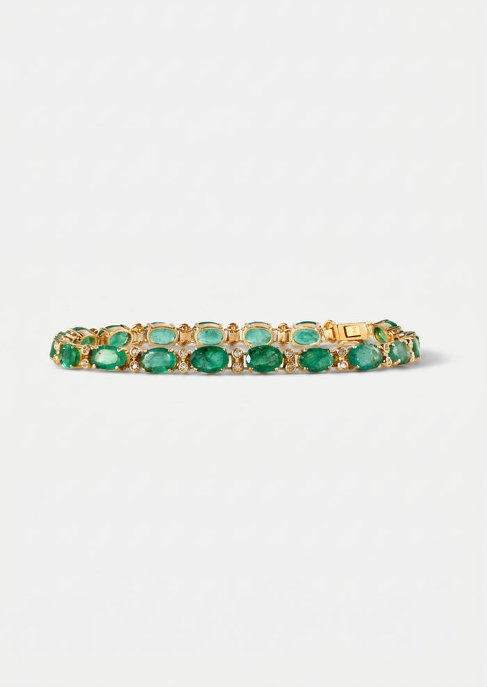 Oval Emerald Duo Bracelet