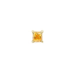 Fancy Yellow Diamond Threaded Flat Back Earring | .25GMS .10CT | Single