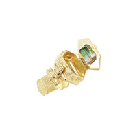 Funeral Ring | Green Watermelon Tourmaline