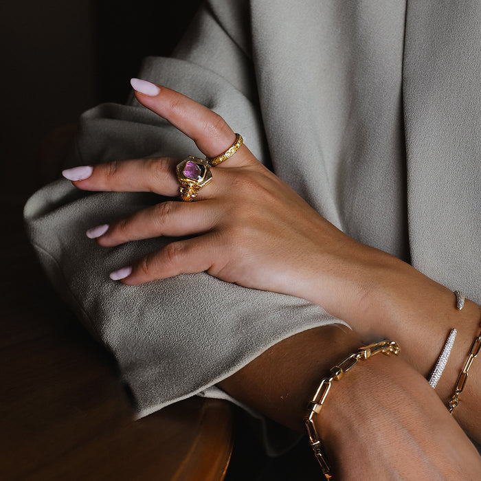 Funeral Ring | Purple Watermelon Tourmaline