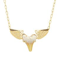 Goddess Wing Necklace - Shark Tooth | 10.20GMS 0.10CTW