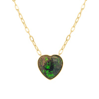 Matrix Opal Heart Necklace