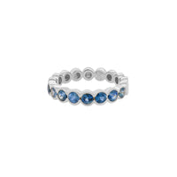 Round Half Bezel Sapphire Ring