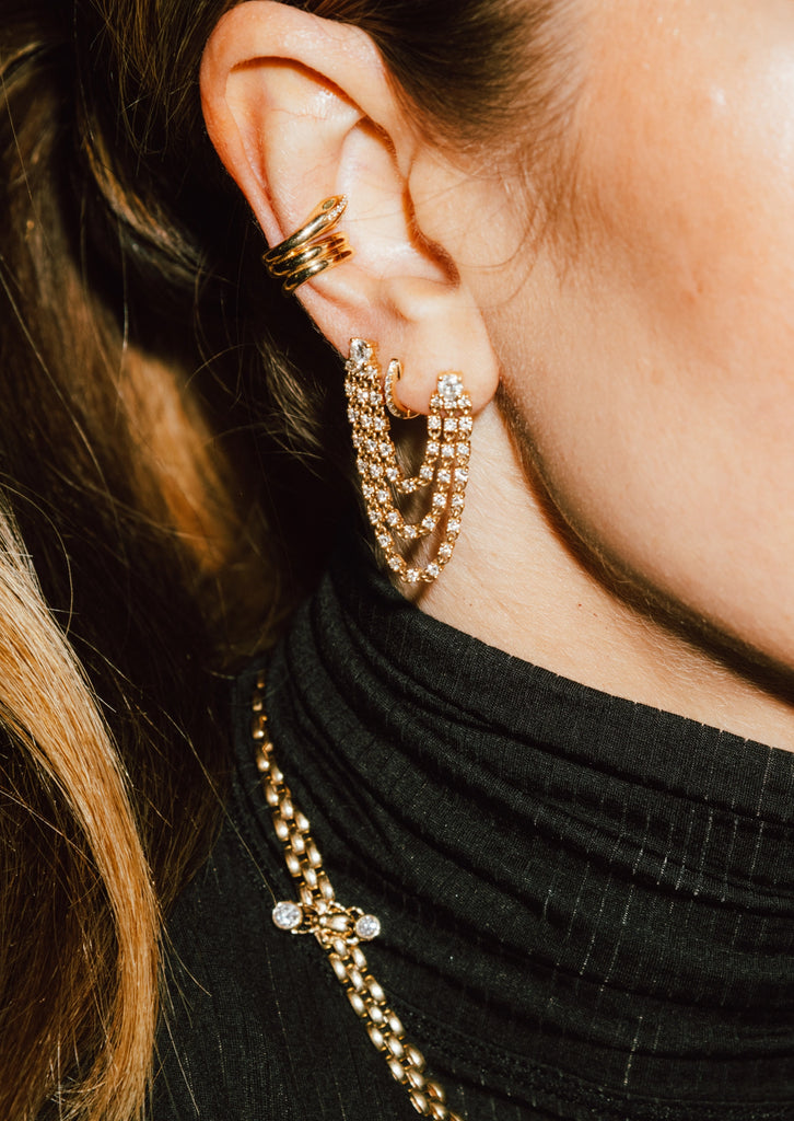 Harper Diamond Loop Earring | Single