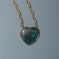 Matrix Opal Heart Necklace