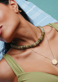 Chrysoberyl Heishi Bead Necklace