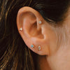 Mini Hexagon Diamond Threaded Flat Back Earring | .25GMS .06CT | Single - Porter Lyons