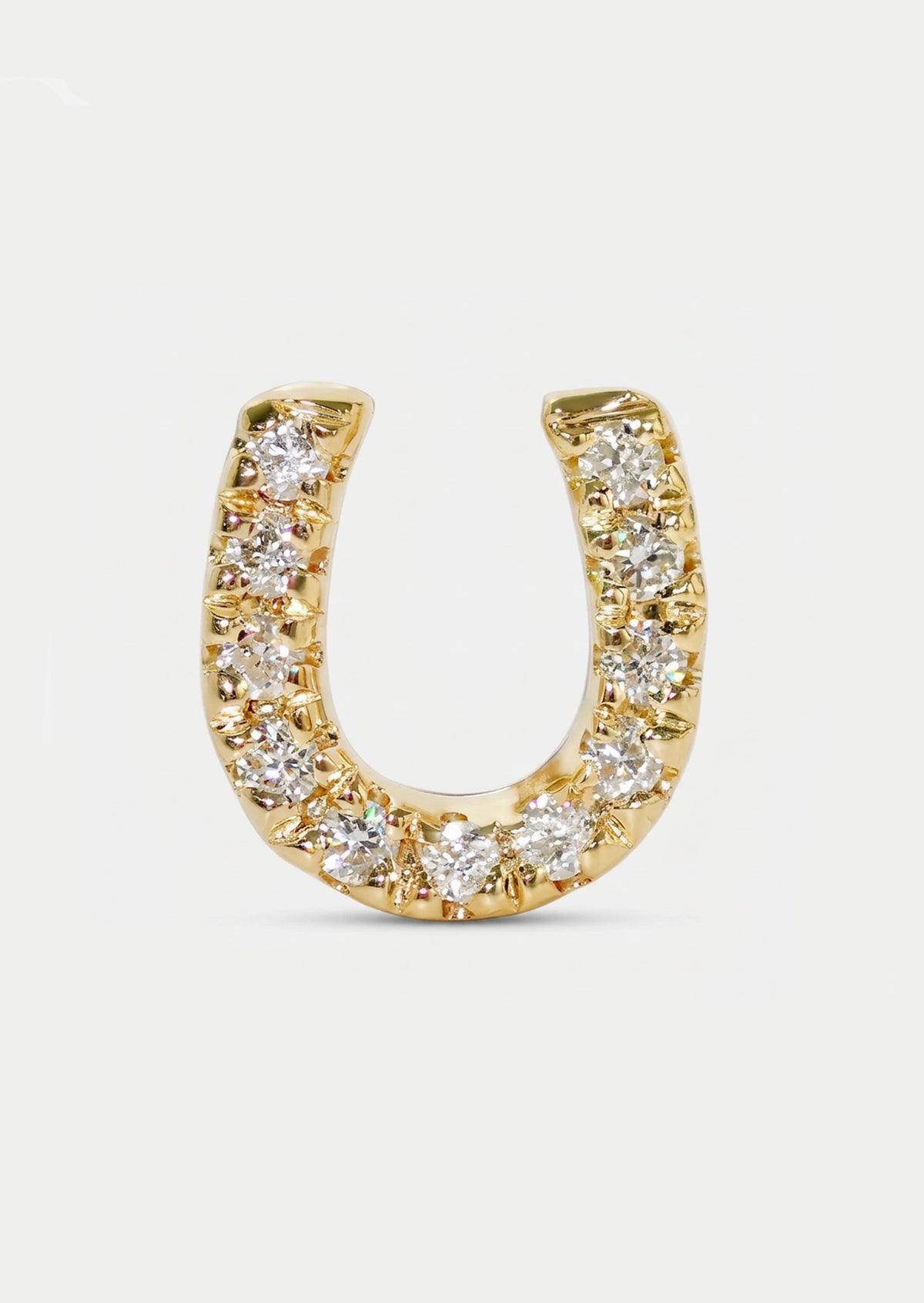 Horseshoe Threaded Flat Back Earring | Single