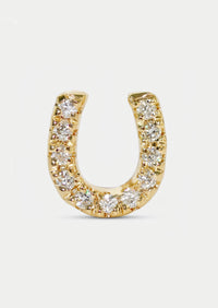 Horseshoe Threaded Flat Back Earring | Single