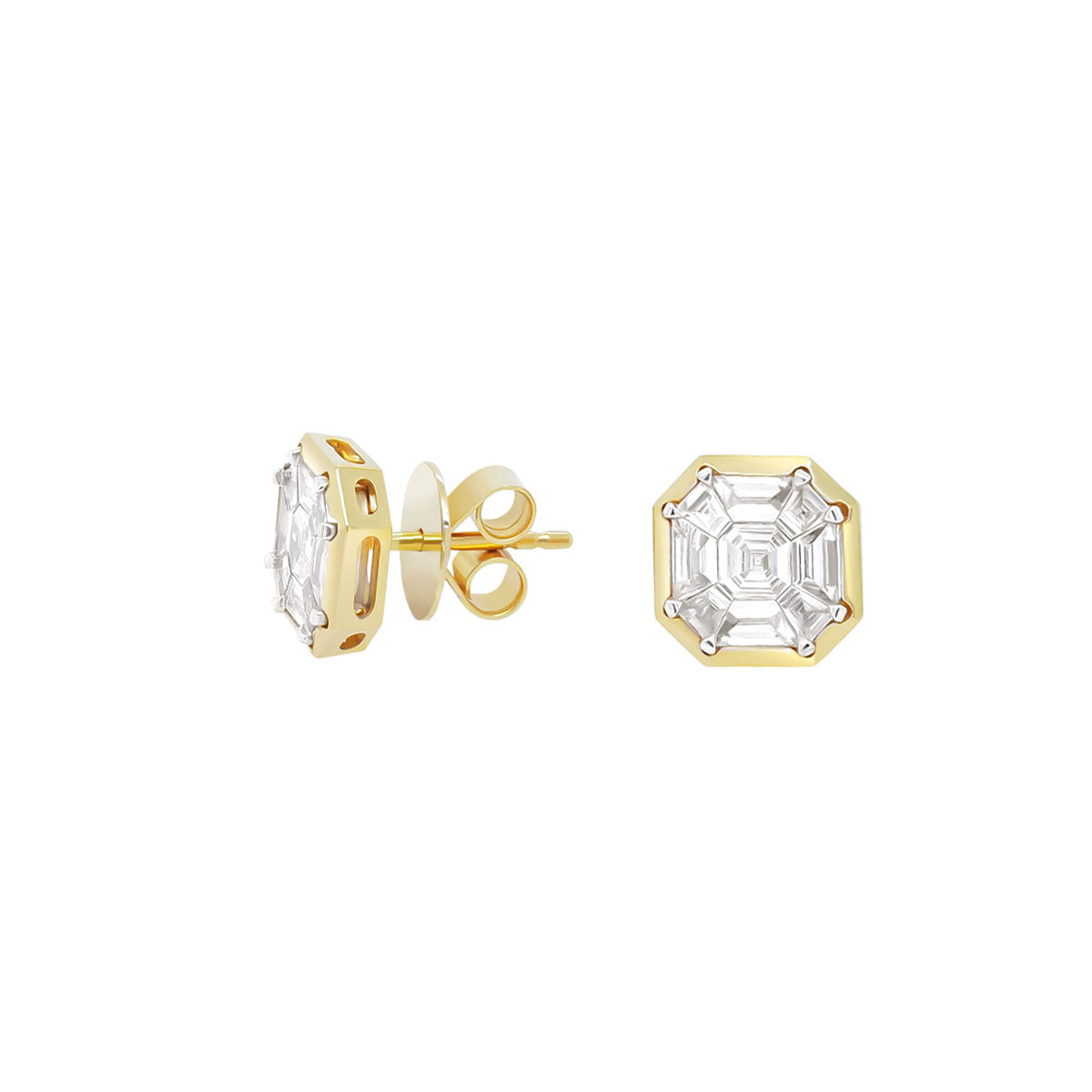 Mirror Asscher Earrings | 2.01GMS .58CTW