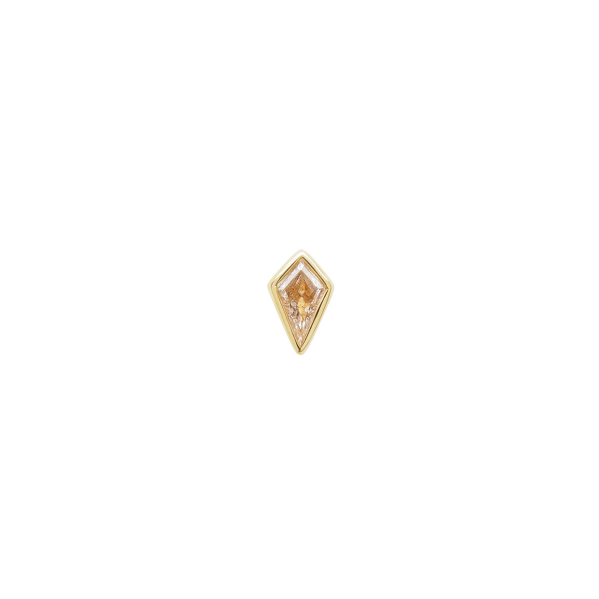 Kite Diamond Threaded Flat Back Earring | 0.3GMS 0.12CT | Single