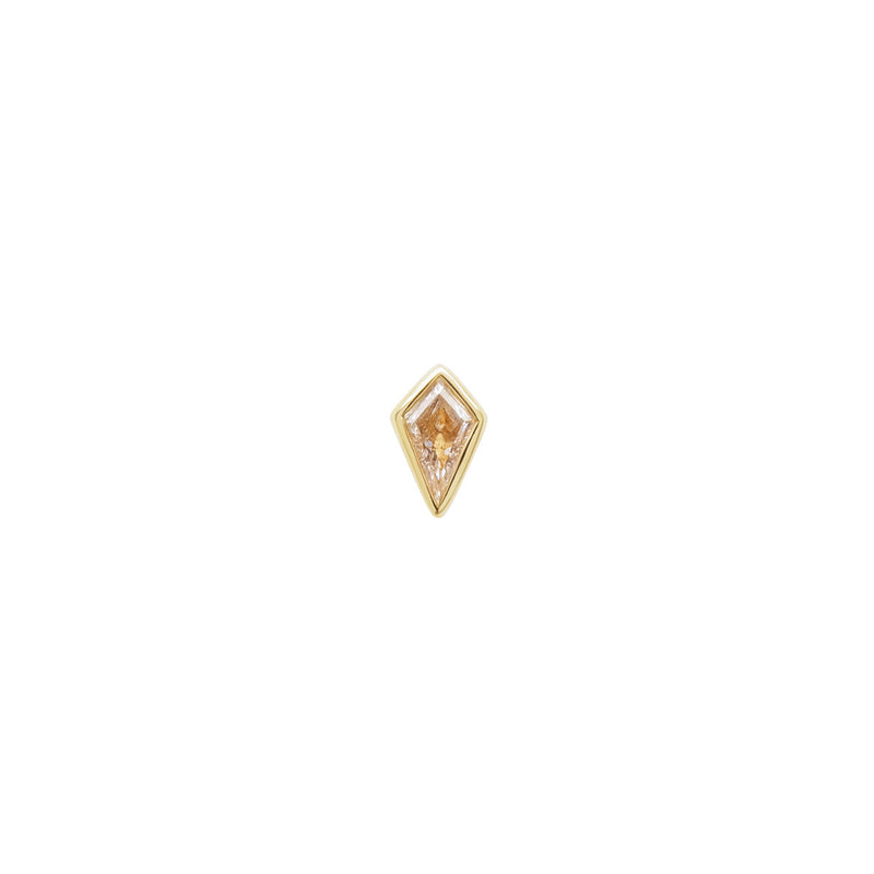 Kite Diamond Threaded Flat Back Earring | 0.3GMS 0.12CT | Single