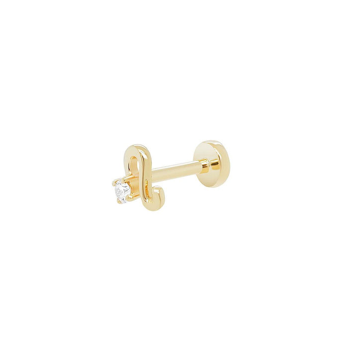 Leo Threaded Flat Back Earring | .50GMS .04CT - Porter Lyons