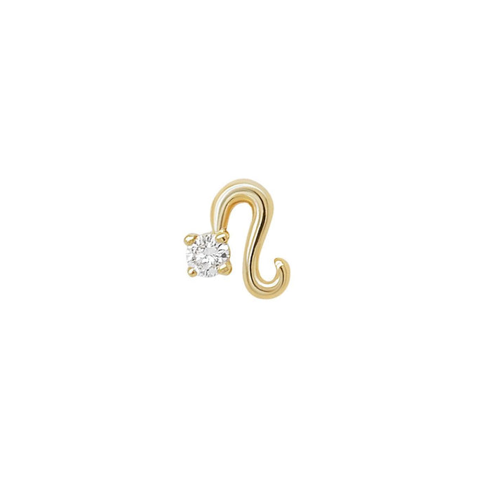 Leo Threaded Flat Back Earring | .50GMS .04CT - Porter Lyons