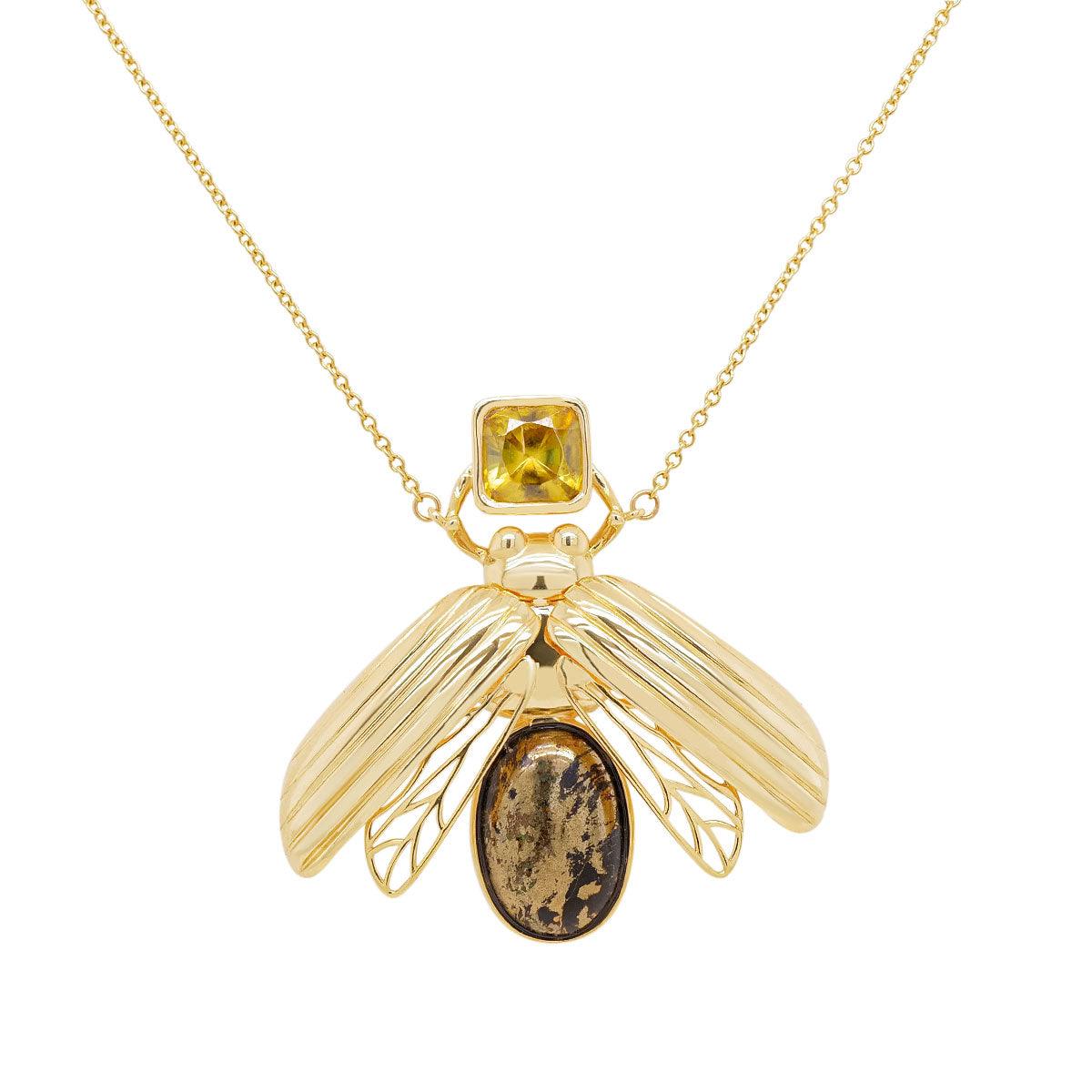 Lightning Bug Necklace | 8.10GMS 6.55CTW | Large Apache Gold - Porter Lyons