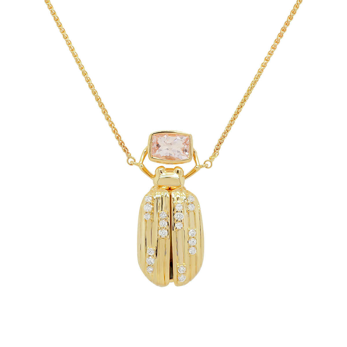 Luxe Lightning Bug Necklace | 7.30GMS 3.40CTW | Morganite