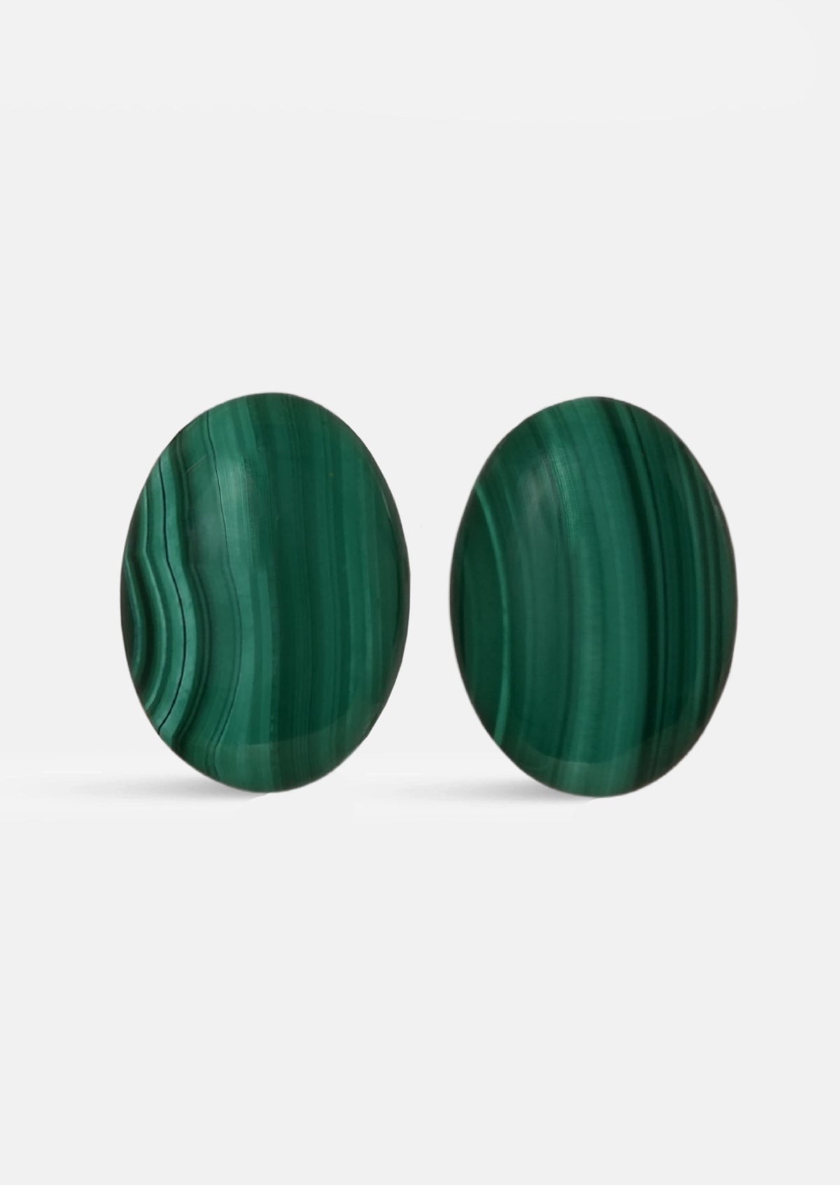 Malachite Clip On Earrings