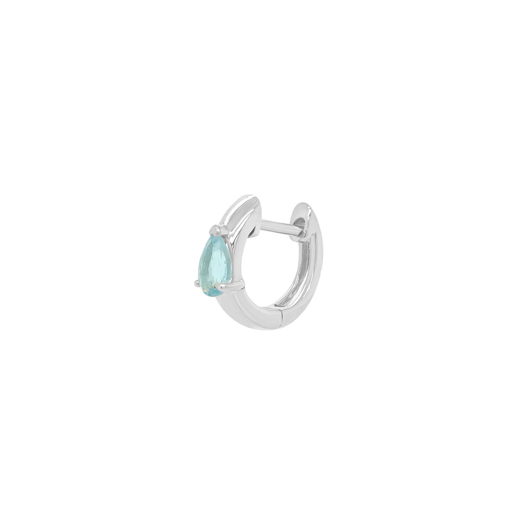 Medium Apatite Huggie Hoop | Single