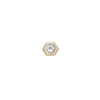 Mini Hexagon Diamond Threaded Flat Back Earring | .25GMS .06CT | Single - Porter Lyons