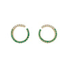 Mini Open Hoop Earrings | 4GMS 1TCW | Emerald - Porter Lyons