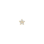 Mini Star Threaded Flat Back Earring | .25GMS .02CT | Single
