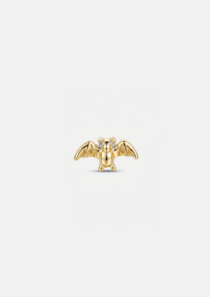 Mini Bat Threaded Flat Back Earring