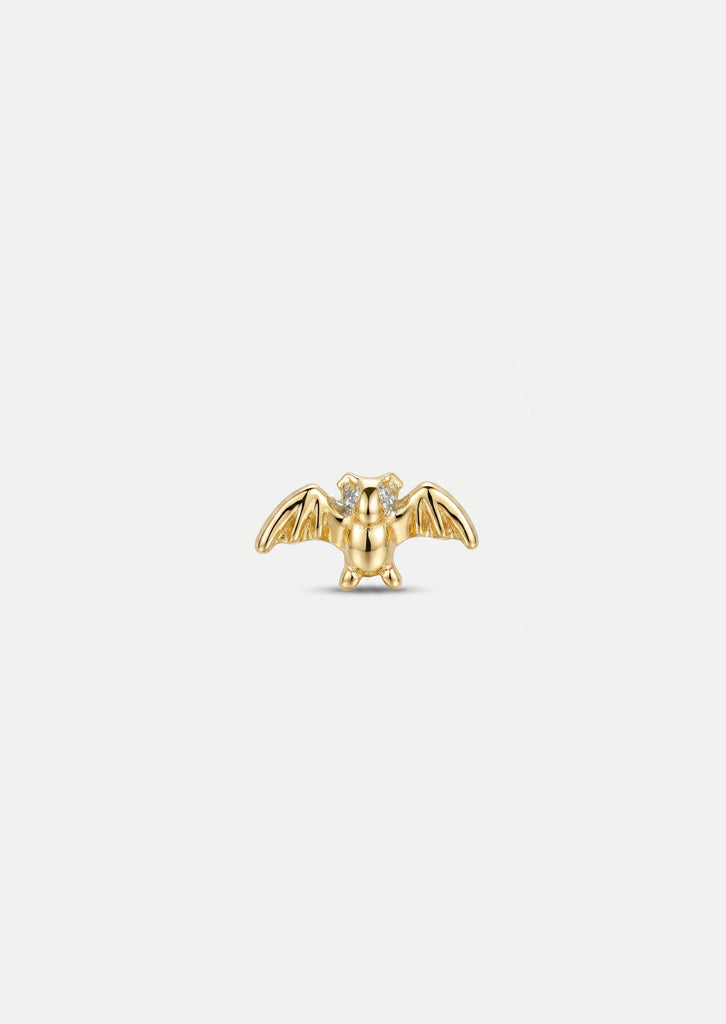 Mini Bat Threaded Flat Back Earring