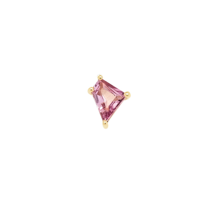 Mystic Spinel Threaded Flat Back Earring | Blush Kite | 0.40GMS 0.51CT | Single