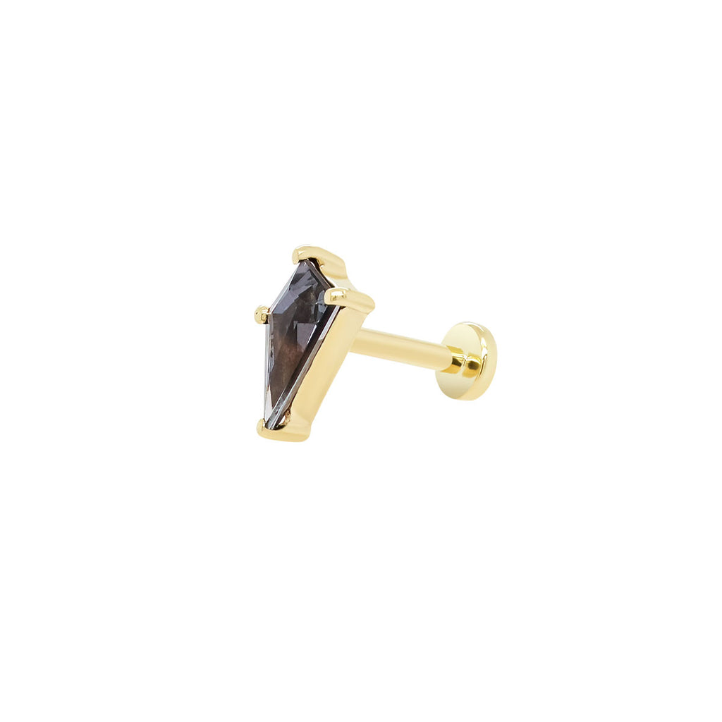 Mystic Spinel Threaded Flat Back Earring | Mulberry Kite | 0.40GMS 0.44CT | Single