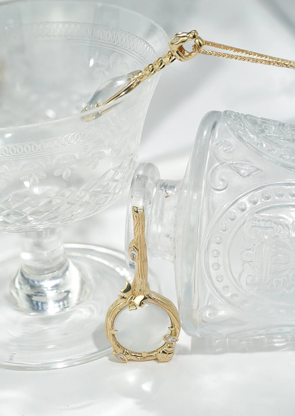 Enchanted Forest Magnifying Glass Pendant