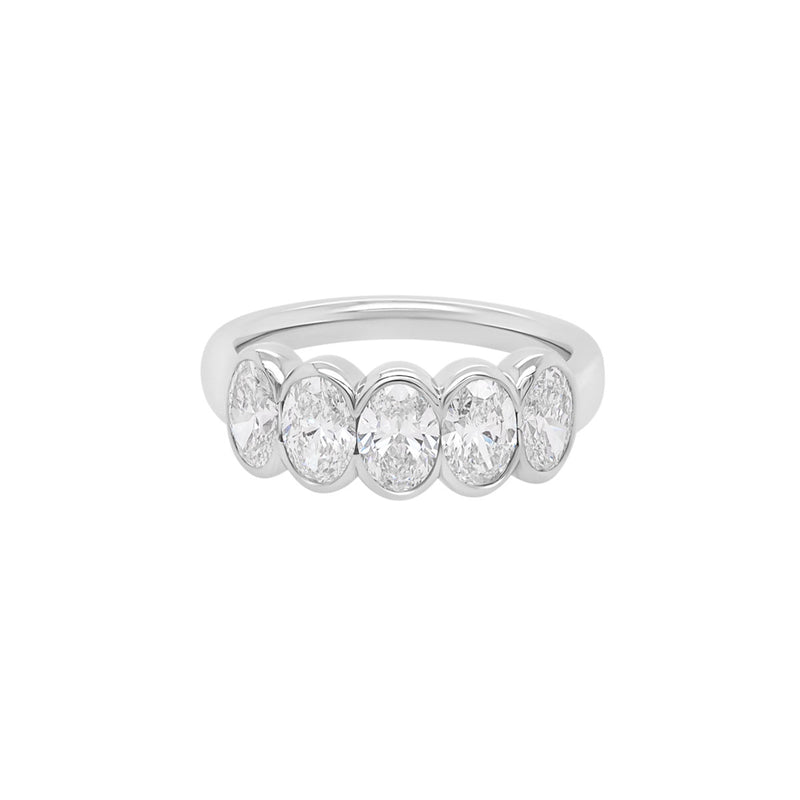 Oval Half Bezel Ring | 6.58GMS 1.61CTW