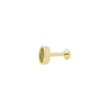 Oval Peridot Threaded Flat Back Earring | 0.45GMS 0.20CT | Single