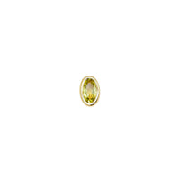 Oval Peridot Threaded Flat Back Earring | 0.45GMS 0.20CT | Single