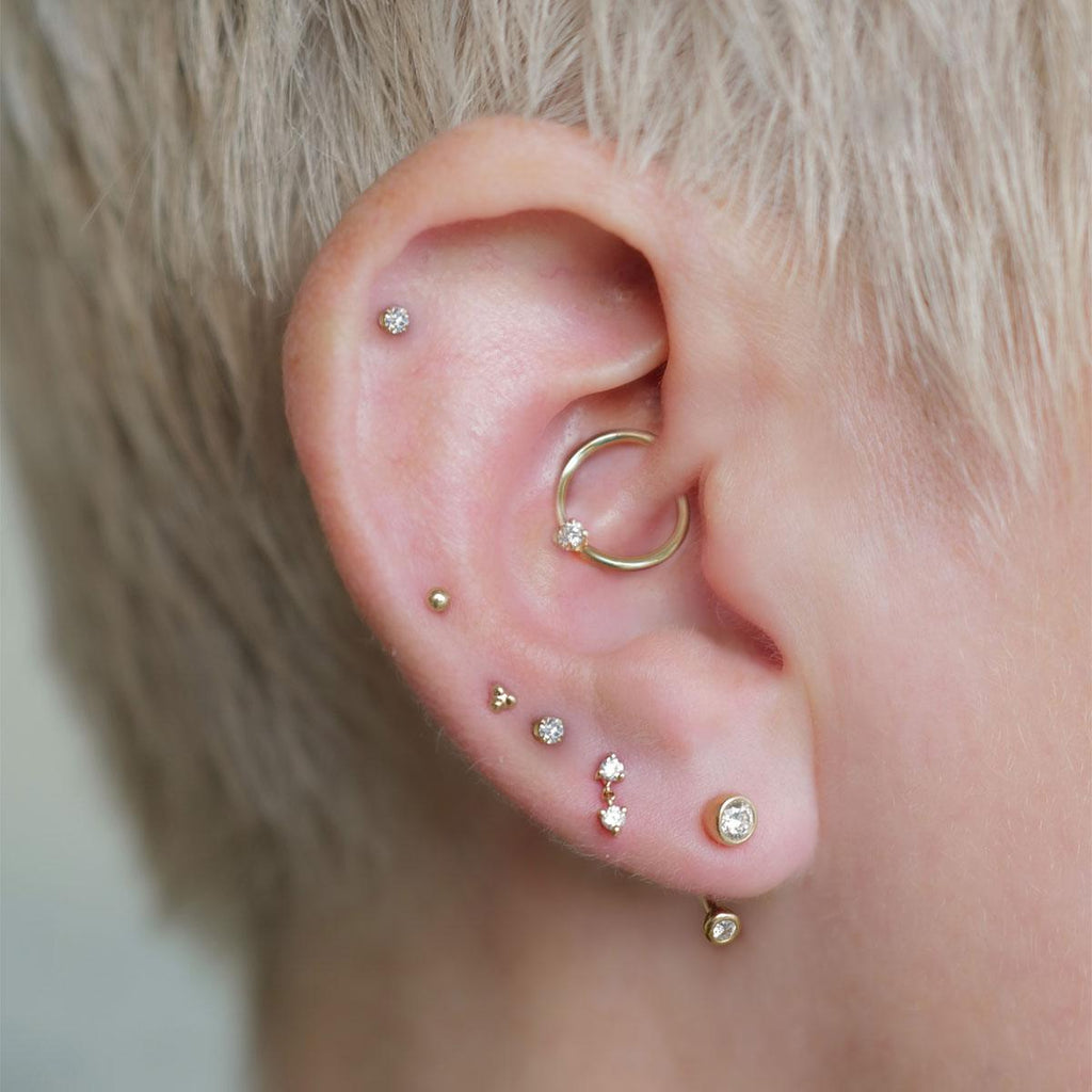 Diamond Rook Piercing