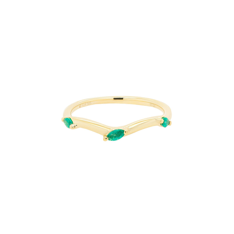 Ripple Ring – Emerald | 1.50GMS .20CT