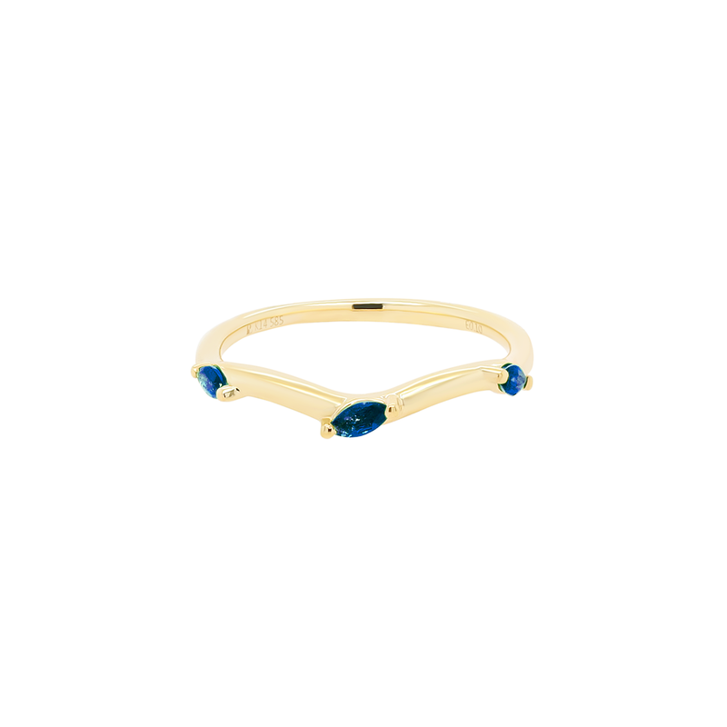 Ripple Ring – Sapphire | 1.50GMS .20CT