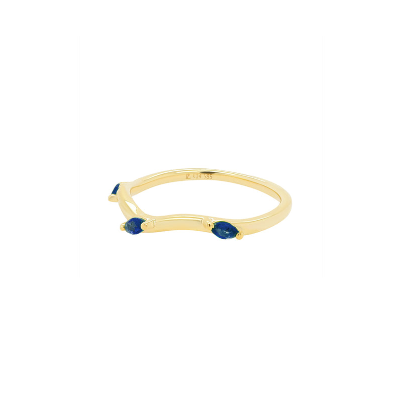 Ripple Ring – Sapphire | 1.50GMS .20CT