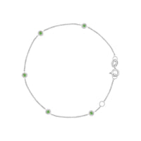 Sacred 5 Emerald Station Bracelet | 1GMS .09CT