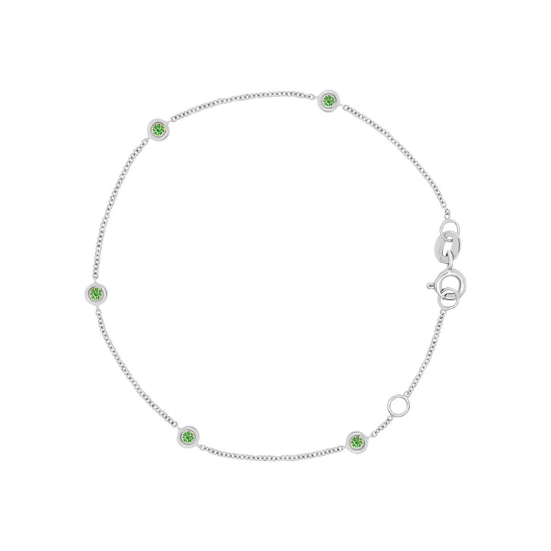 Sacred 5 Emerald Station Bracelet | 1GMS .09CT