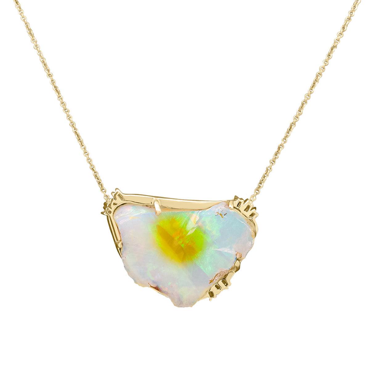 Sacred Opal Diamond Necklace | 3.4GMS 16.87TCW - Porter Lyons