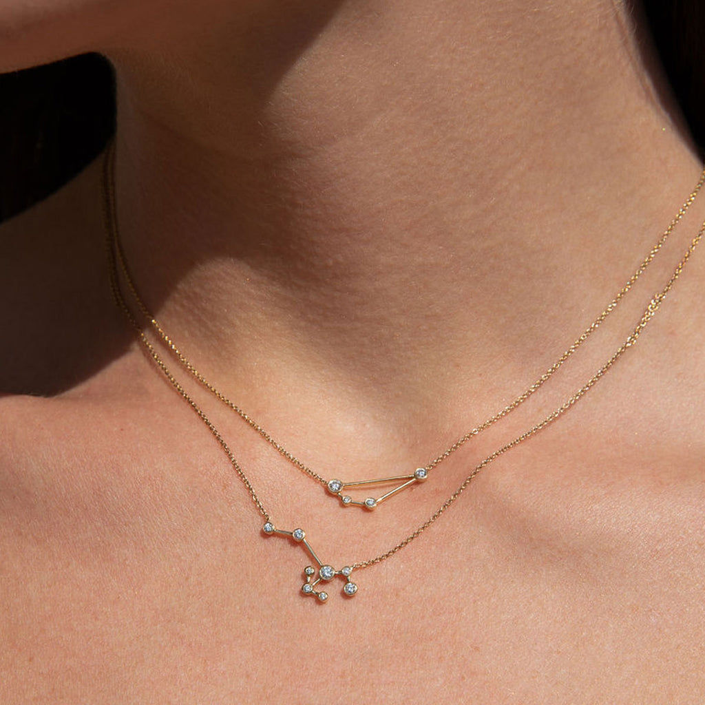 Sagittarius Zodiac Necklace | 1.80GMS .15CT