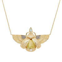 Scarab Necklace - Green Aquamarine | 8.60GMS 1.25CTW - Porter Lyons