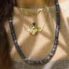 Scarab Necklace - Opal + Malachite | 7.80GMS 1.37CTW
