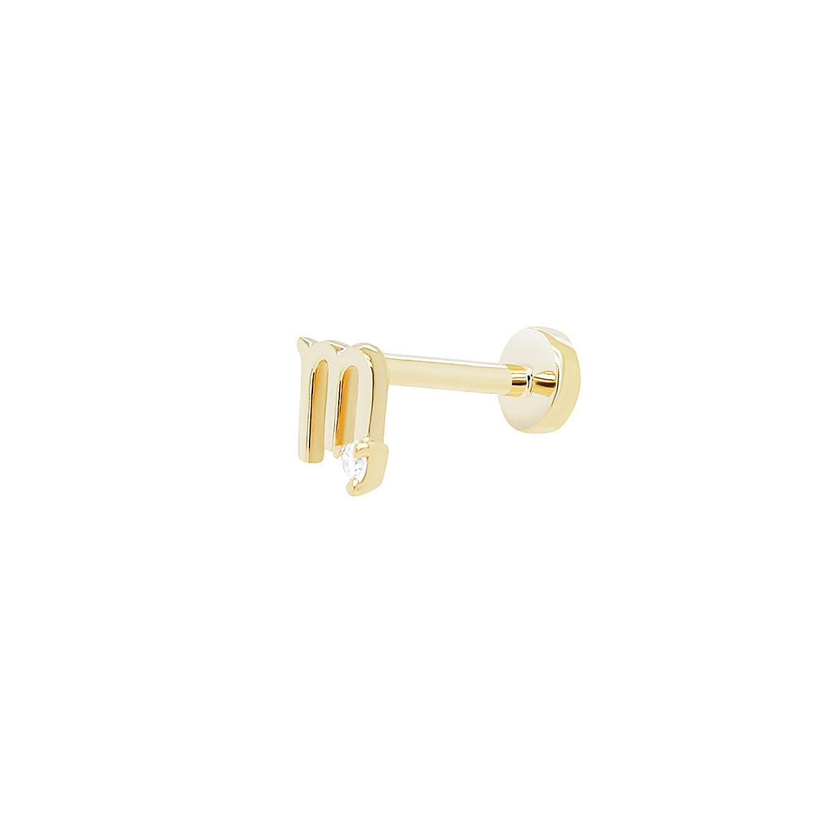 Scorpio Threaded Flat Back Earring | .50MS .02CT - Porter Lyons