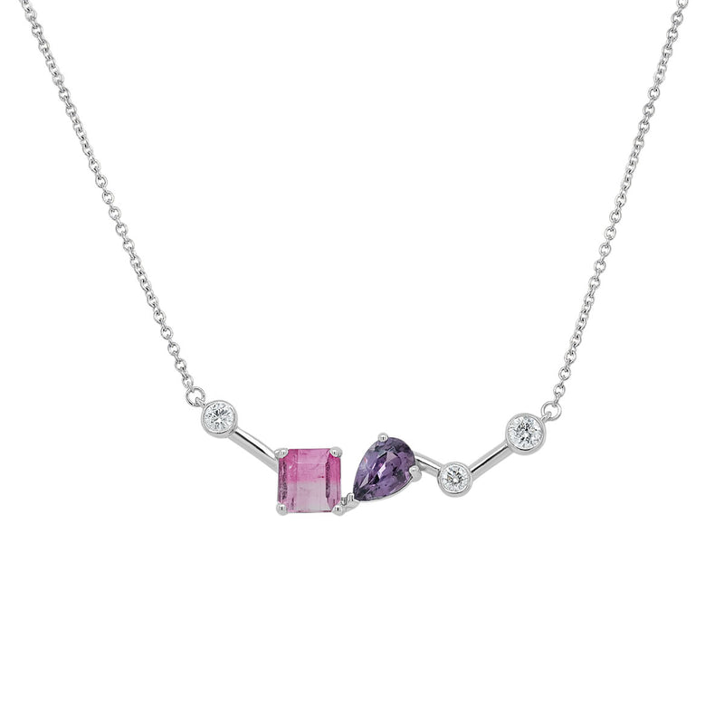 Mini Serotonin Luxe Necklace | Watermelon Tourmaline + Spinel