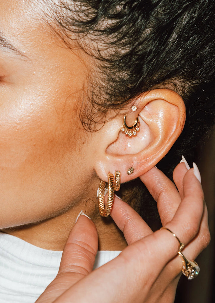 Diamond Shaker Hoop | Single