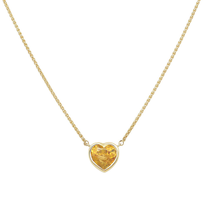 Sphene Heart Necklace